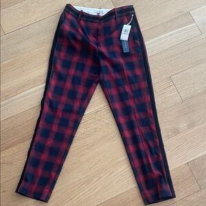 Court & Rowe Women’s Red and Navy Plaid Pants